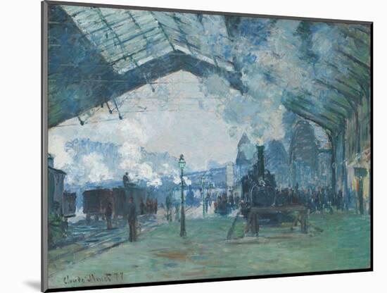 Arrival of the Normandy Train, Gare Saint-Lazare-Claude Monet-Mounted Giclee Print
