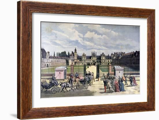 Arrival of the President of the Republique, Château De Fontainebleau, 1892-Henri Meyer-Framed Giclee Print