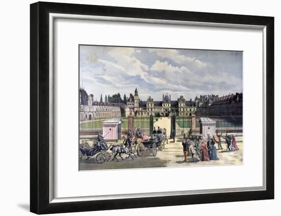 Arrival of the President of the Republique, Château De Fontainebleau, 1892-Henri Meyer-Framed Giclee Print