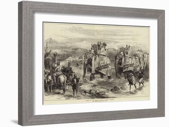 Arrival of the Prince of Wales at Jummoo, Cashmere-Arthur Hopkins-Framed Giclee Print