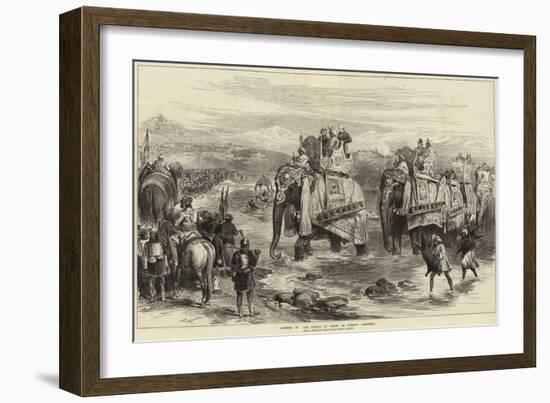 Arrival of the Prince of Wales at Jummoo, Cashmere-Arthur Hopkins-Framed Giclee Print