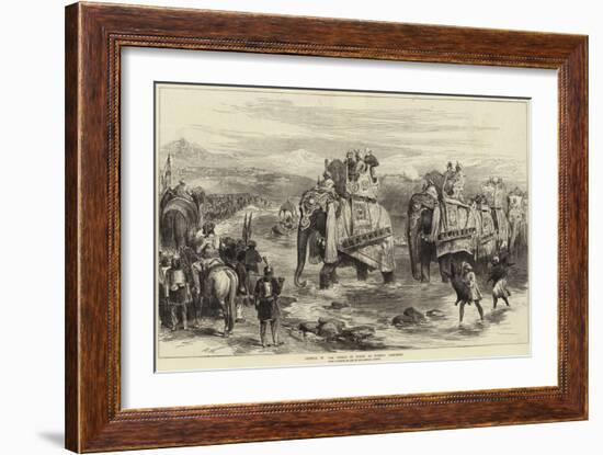 Arrival of the Prince of Wales at Jummoo, Cashmere-Arthur Hopkins-Framed Giclee Print