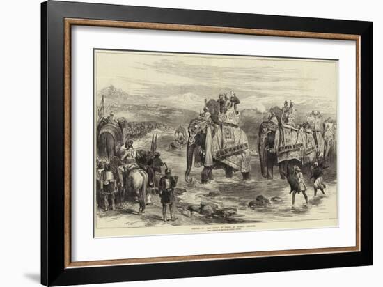Arrival of the Prince of Wales at Jummoo, Cashmere-Arthur Hopkins-Framed Giclee Print
