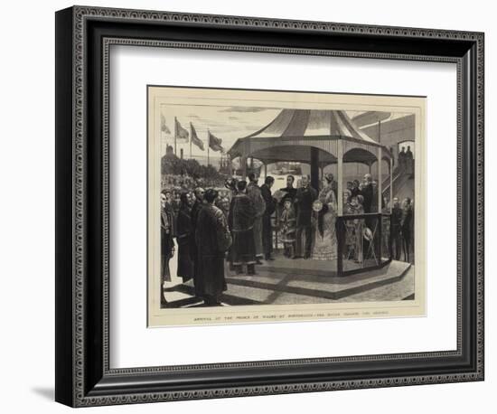Arrival of the Prince of Wales at Portsmouth, the Mayor Reading the Address-null-Framed Giclee Print