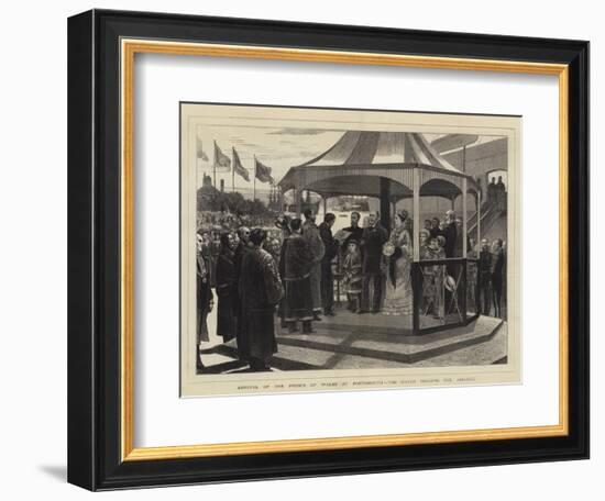 Arrival of the Prince of Wales at Portsmouth, the Mayor Reading the Address-null-Framed Giclee Print