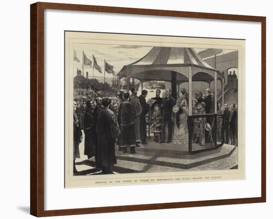 Arrival of the Prince of Wales at Portsmouth, the Mayor Reading the Address-null-Framed Giclee Print