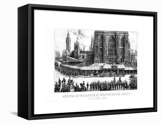 Arrival of the Queen at Westminster Abbey, London, 21 June, 1887-null-Framed Premier Image Canvas