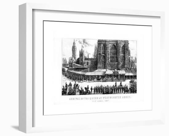 Arrival of the Queen at Westminster Abbey, London, 21 June, 1887-null-Framed Giclee Print