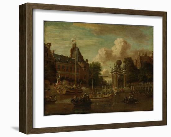 Arrival of the Russian Embassy in Amsterdam, 29 August-Abraham Storck-Framed Art Print