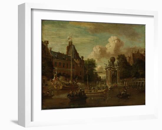 Arrival of the Russian Embassy in Amsterdam, 29 August-Abraham Storck-Framed Art Print