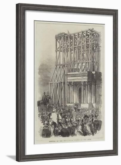 Arrival of the Wellington Statue at the Arch-null-Framed Giclee Print