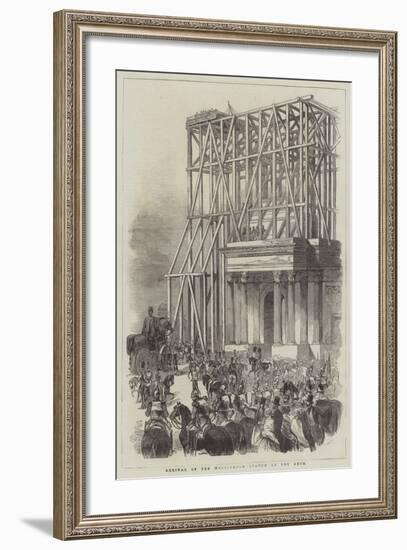 Arrival of the Wellington Statue at the Arch-null-Framed Giclee Print