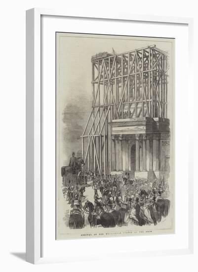 Arrival of the Wellington Statue at the Arch-null-Framed Giclee Print
