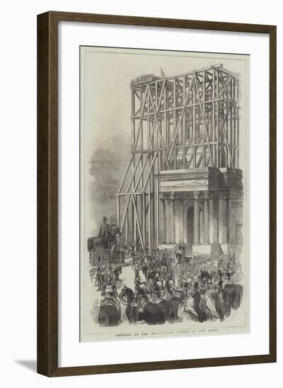 Arrival of the Wellington Statue at the Arch-null-Framed Giclee Print