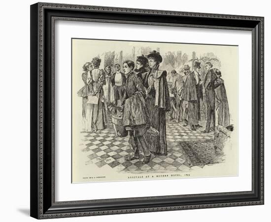 Arrivals at a Modern Hotel, 1895-Claude Shepperson-Framed Giclee Print