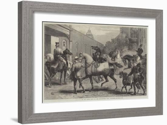 Arrivals for the Horse Show at the Agricultural Hall, Islington-Harden Sidney Melville-Framed Giclee Print