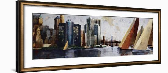 Arriving at Manhattan-Marti Bofarull-Framed Art Print