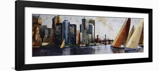 Arriving at Manhattan-Marti Bofarull-Framed Art Print