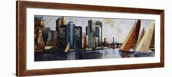 Arriving at Manhattan-Marti Bofarull-Framed Art Print