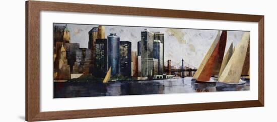 Arriving at Manhattan-Marti Bofarull-Framed Art Print