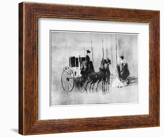 Arriving at the Ball, 19th Century-Constantin Guys-Framed Giclee Print