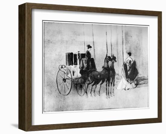 Arriving at the Ball, 19th Century-Constantin Guys-Framed Giclee Print