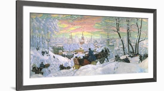 Arriving for Shrove Tide, 1916-Boris Kustodiyev-Framed Art Print