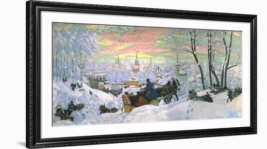 Arriving for Shrove Tide, 1916-Boris Kustodiyev-Framed Art Print