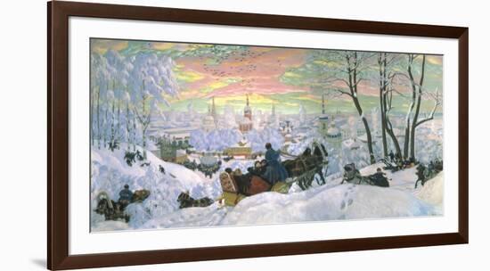 Arriving for Shrove Tide, 1916-Boris Kustodiyev-Framed Art Print