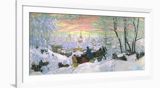 Arriving for Shrove Tide, 1916-Boris Kustodiyev-Framed Art Print