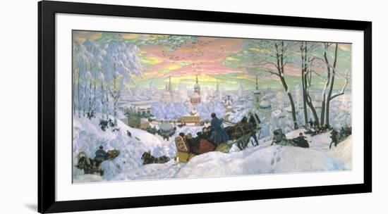 Arriving for Shrove Tide, 1916-Boris Kustodiyev-Framed Art Print