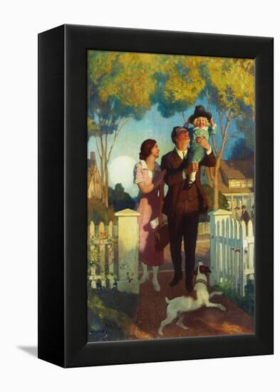 Arriving Home, (Oil on Canvas)-Newell Convers Wyeth-Framed Premier Image Canvas