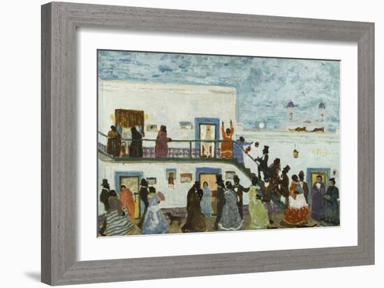 Arriving to Church; Llegando De La Iglesia-Pedro Figari-Framed Giclee Print