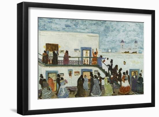 Arriving to Church; Llegando De La Iglesia-Pedro Figari-Framed Giclee Print