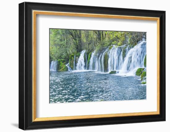 Arrow Bamboo Lake Waterfalls, Jiuzhaigou National Park, Sichuan Province, China, Asia-G & M Therin-Weise-Framed Photographic Print