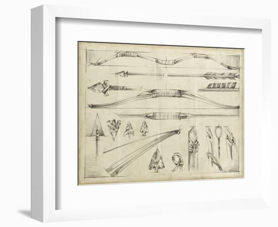 Arrow Schematic II-Ethan Harper-Framed Premium Giclee Print