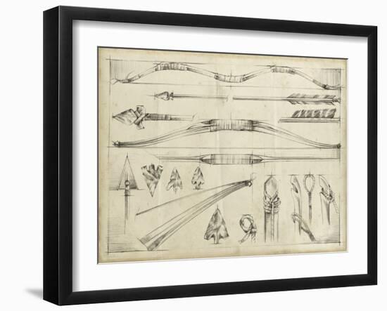 Arrow Schematic II-Ethan Harper-Framed Art Print