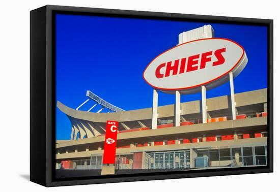 Arrowhead Stadium, home of the Kansas City Chiefs , Kansas City, MO-null-Framed Premier Image Canvas