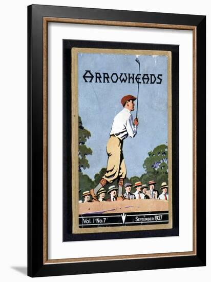 Arrowheads, magazine cover, Sandwich, 1927-Unknown-Framed Giclee Print