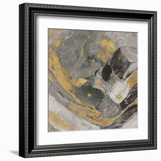 Arroyo Gold and Black-Albena Hristova-Framed Art Print