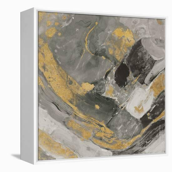 Arroyo Gold and Black-Albena Hristova-Framed Stretched Canvas
