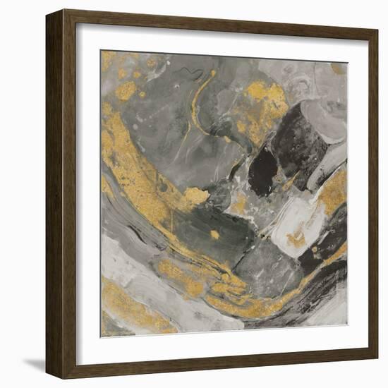 Arroyo Gold and Black-Albena Hristova-Framed Art Print