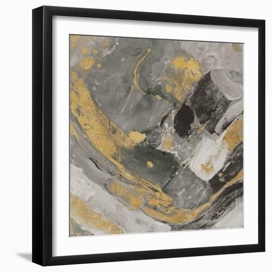 Arroyo Gold and Black-Albena Hristova-Framed Art Print