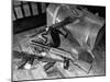 Arsenal of Machine Guns, Pistols, Shotguns Etc.- Belongs to Recently Captured Frank Dailey and Gang-Carl Mydans-Mounted Photographic Print