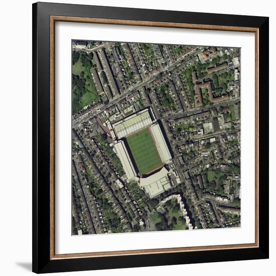 Arsenal's Highbury Stadium, Aerial View-Getmapping Plc-Framed Premium Photographic Print