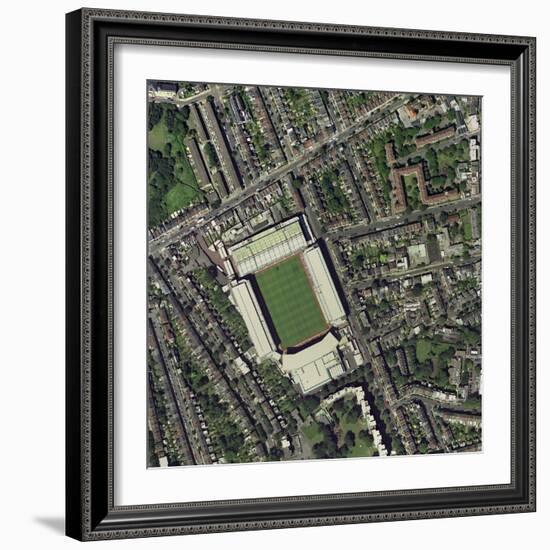 Arsenal's Highbury Stadium, Aerial View-Getmapping Plc-Framed Premium Photographic Print