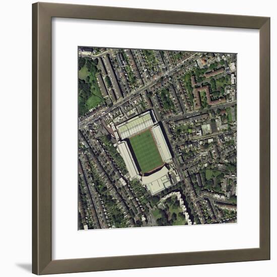 Arsenal's Highbury Stadium, Aerial View-Getmapping Plc-Framed Premium Photographic Print