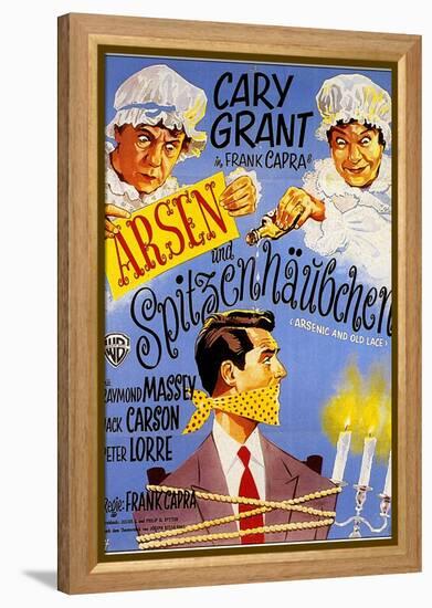 Arsenic and Old Lace, German Movie Poster, 1944-null-Framed Stretched Canvas