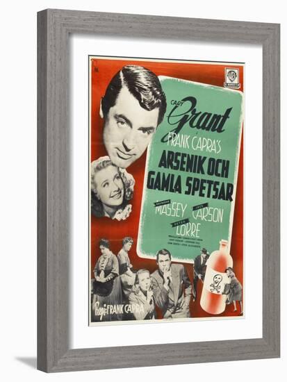 Arsenic and Old Lace, Swedish Movie Poster, 1944-null-Framed Art Print