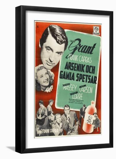 Arsenic and Old Lace, Swedish Movie Poster, 1944-null-Framed Art Print